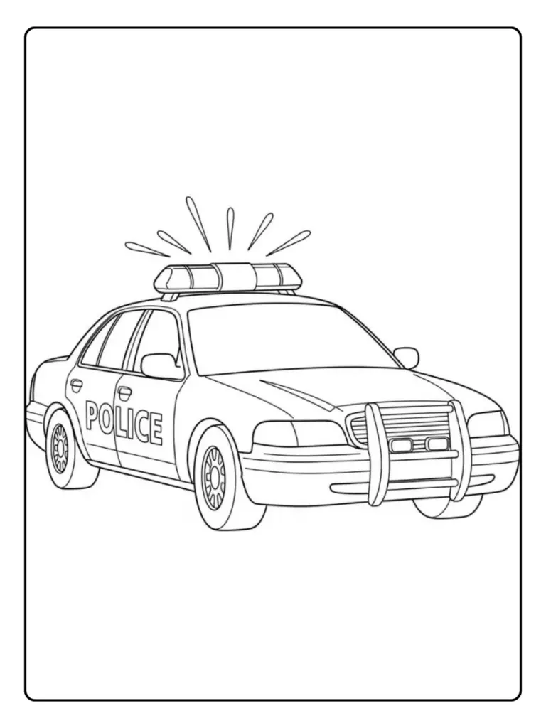 Coloriage Voiture De Police A Imprimer
