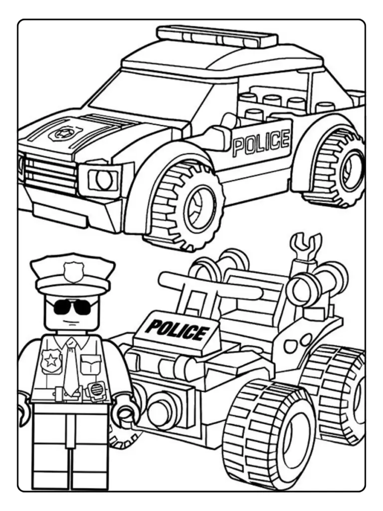 Coloriage Voiture De Police Enfants