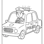 Coloriage Voiture De Police Facile