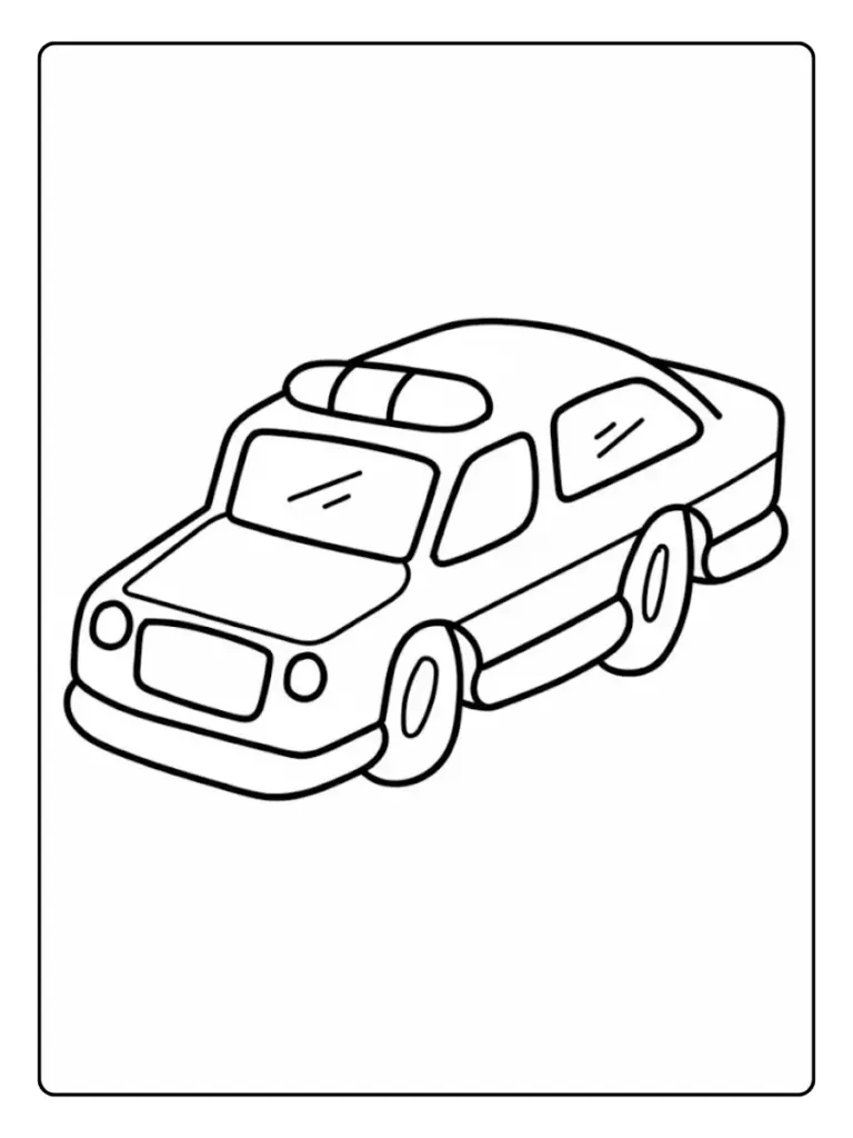 Coloriage Voiture De Police Pour Garcon