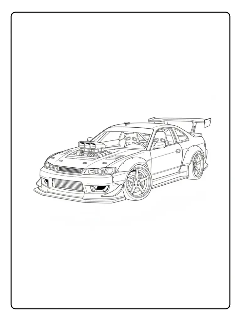 Coloriage Voiture De Sport