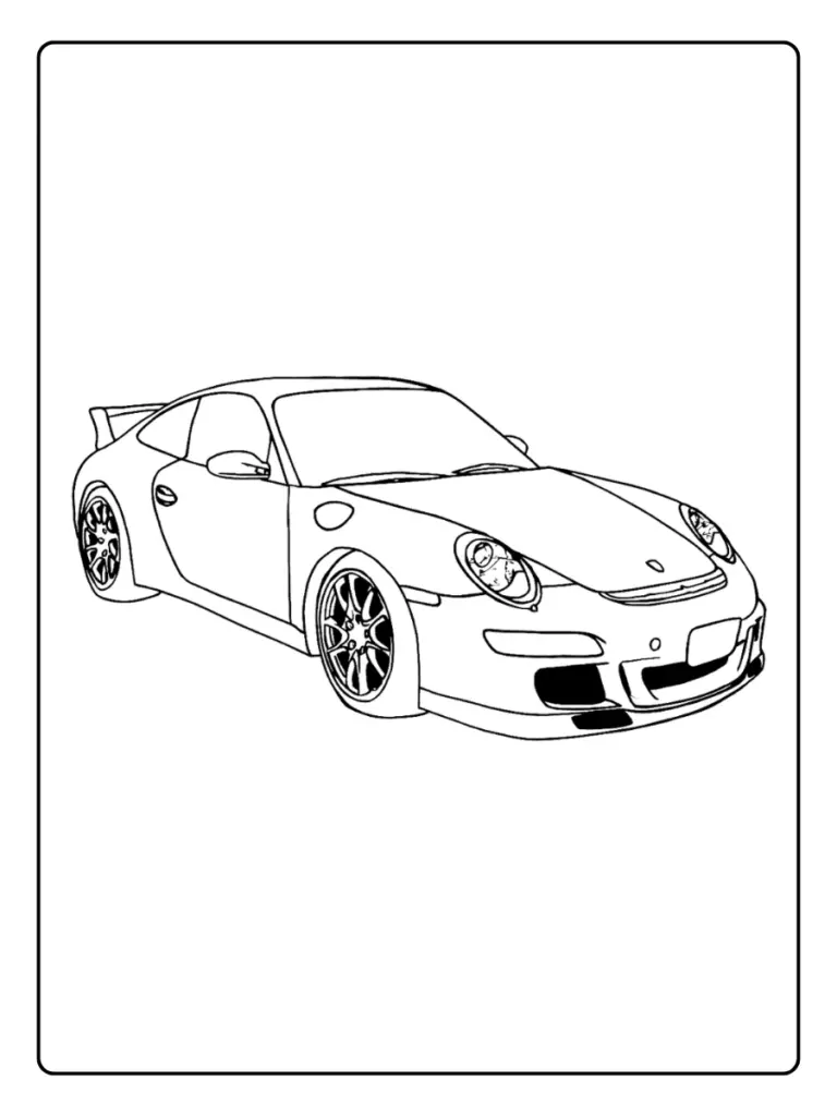 Coloriage Voiture De Sport Facile