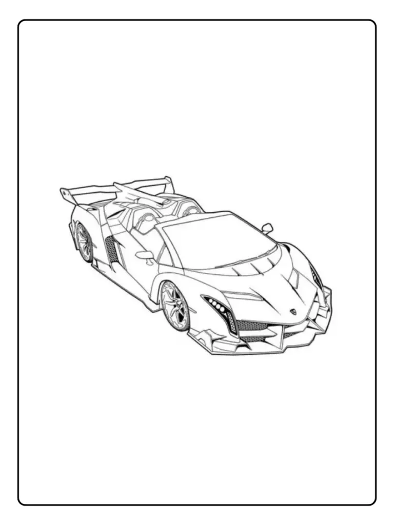 Coloriage Voiture De Sport Moderne