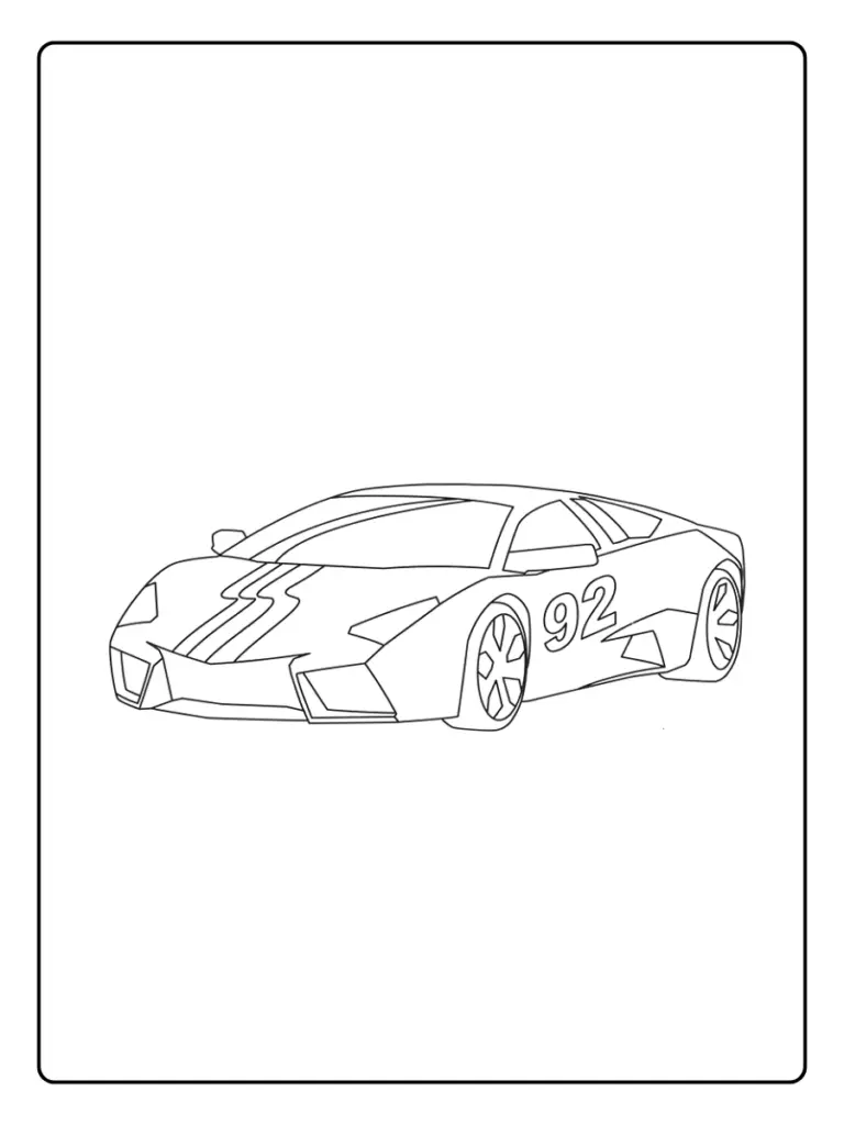 Coloriage Voiture De Sport Rapide