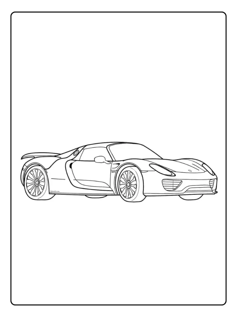 Coloriage Voiture De Sport Simple