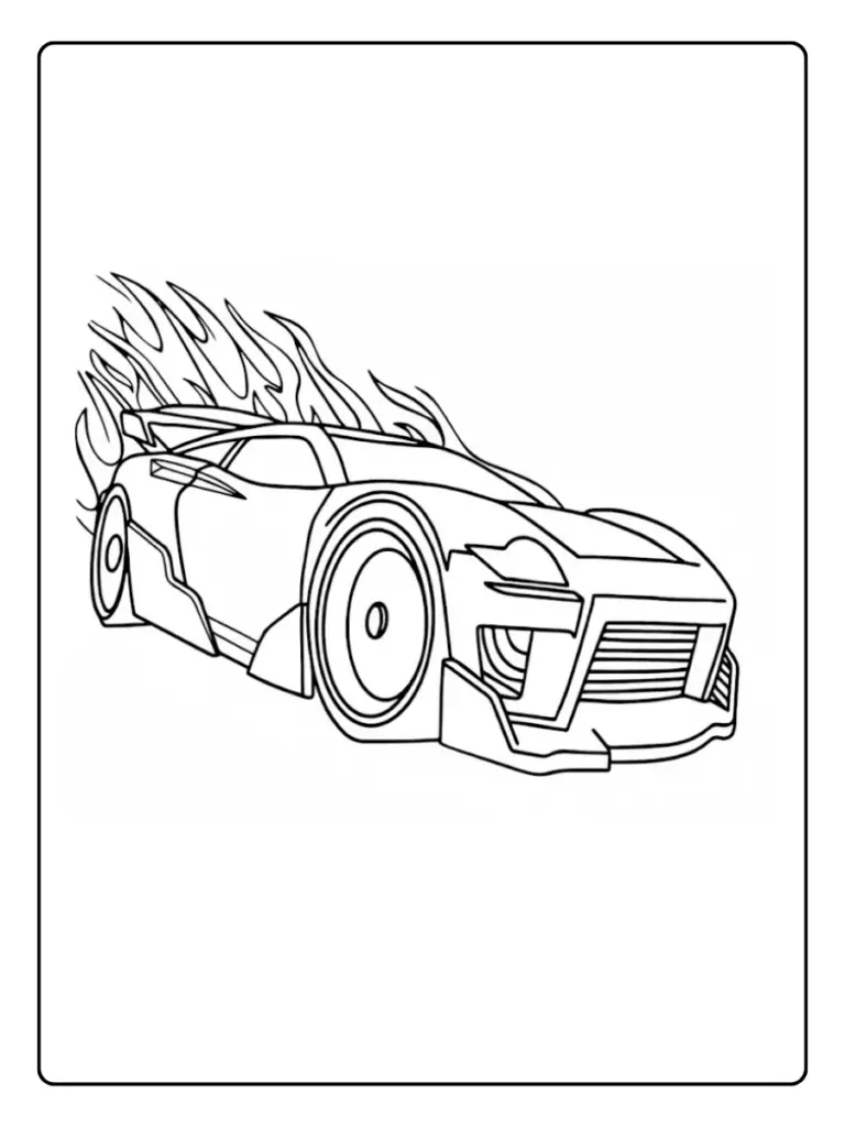 Coloriage Voiture Hot Wheels Realiste
