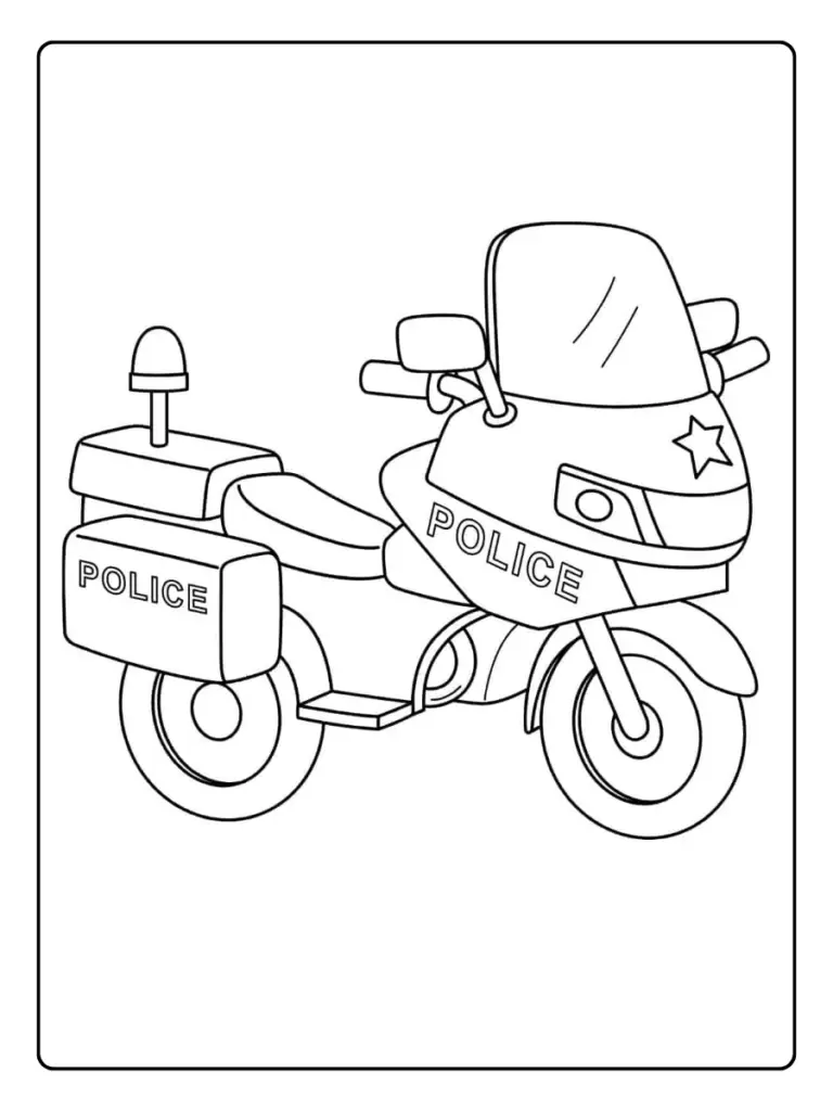Coloriage Voiture Police Pour Enfant