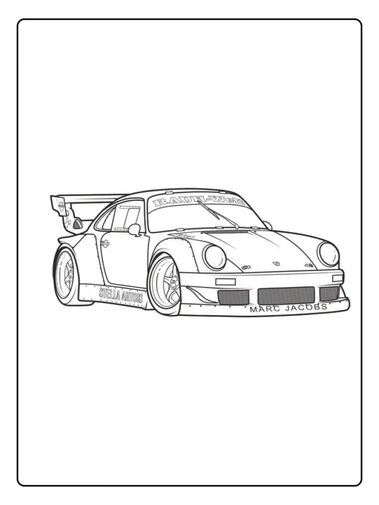 Coloriage Voitures De Sport