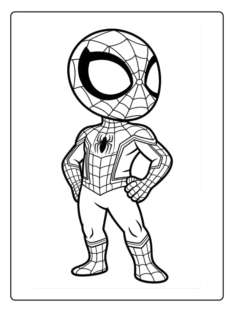 Kawaii Coloriage Spiderman