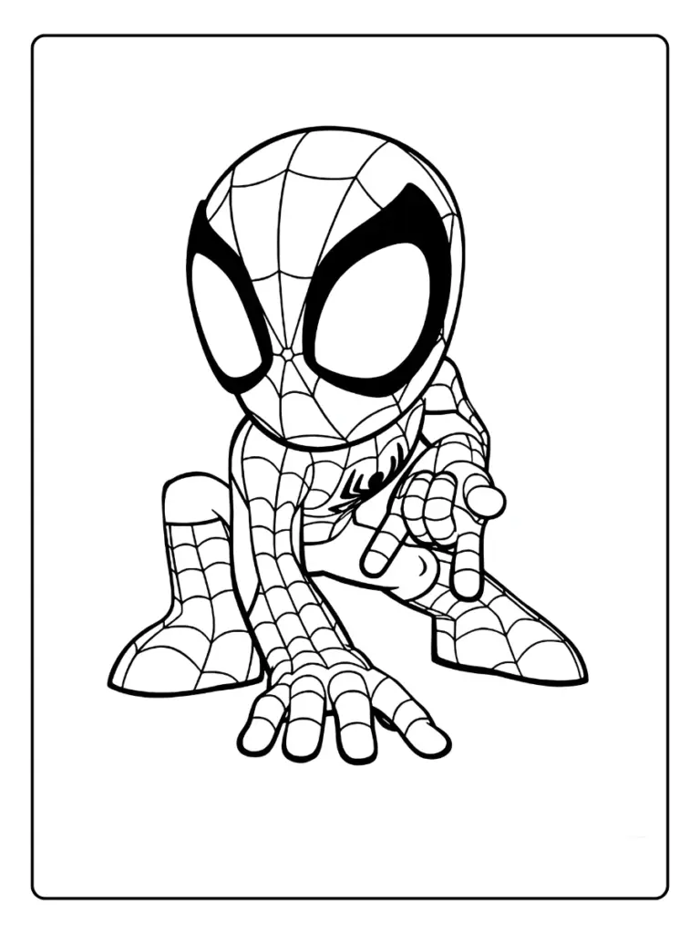Kawaii Coloriage Spiderman