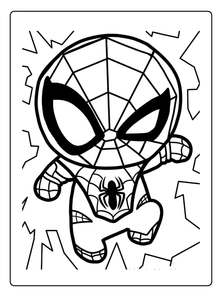 Kawaii Coloriage Spiderman