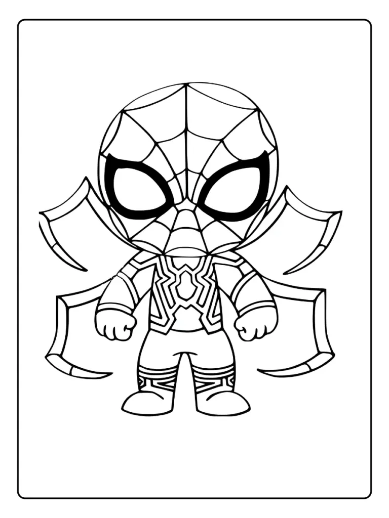 Kawaii Coloriage Spiderman