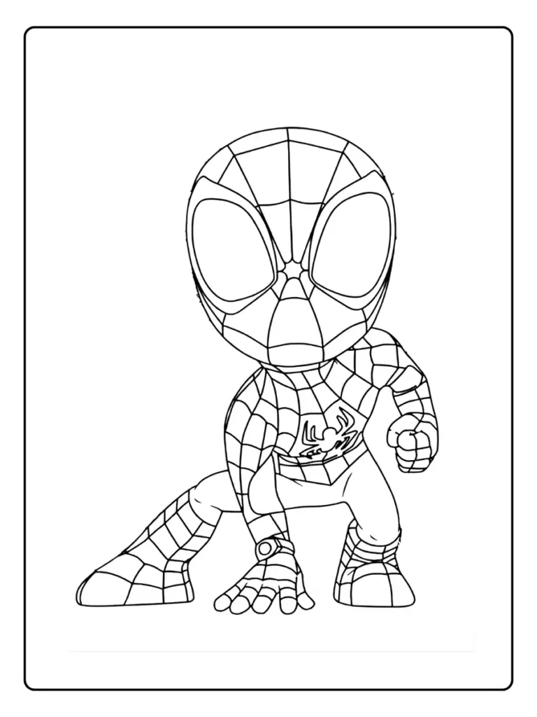 Kawaii Coloriage Spiderman