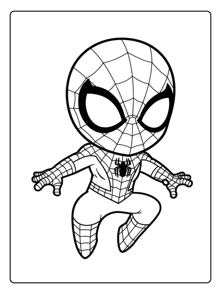 Kawaii Coloriage Spiderman