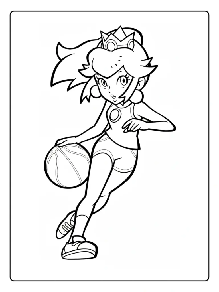 Princesse Peach Coloriage