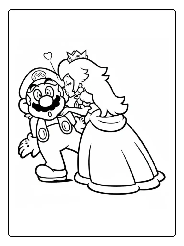 Princesse Peach Coloriage