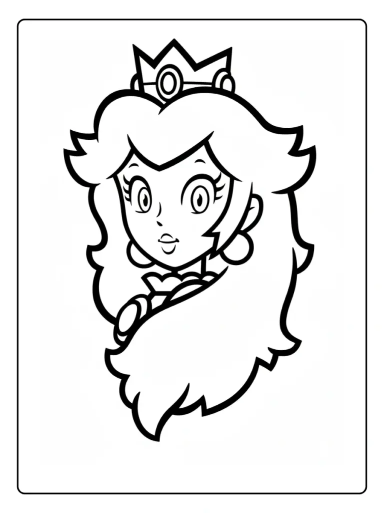 Princesse Peach Coloriage