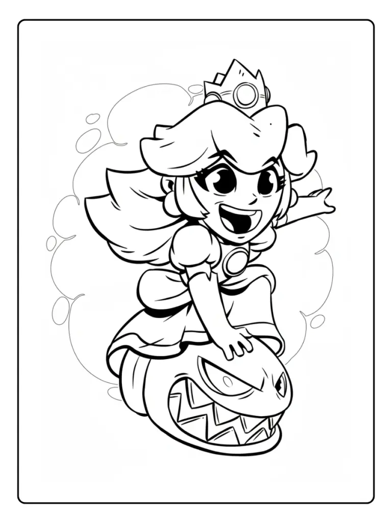 Princesse Peach Coloriage