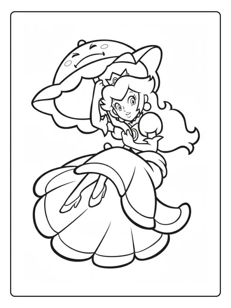 Princesse Peach Coloriage