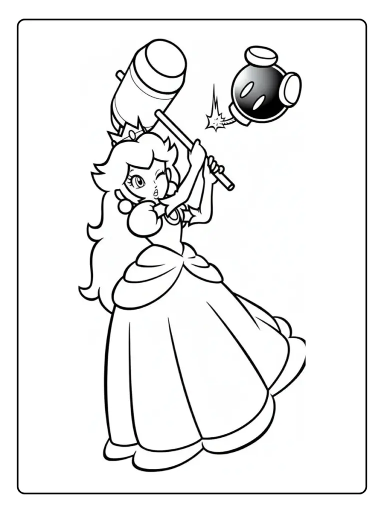 Princesse Peach Coloriage