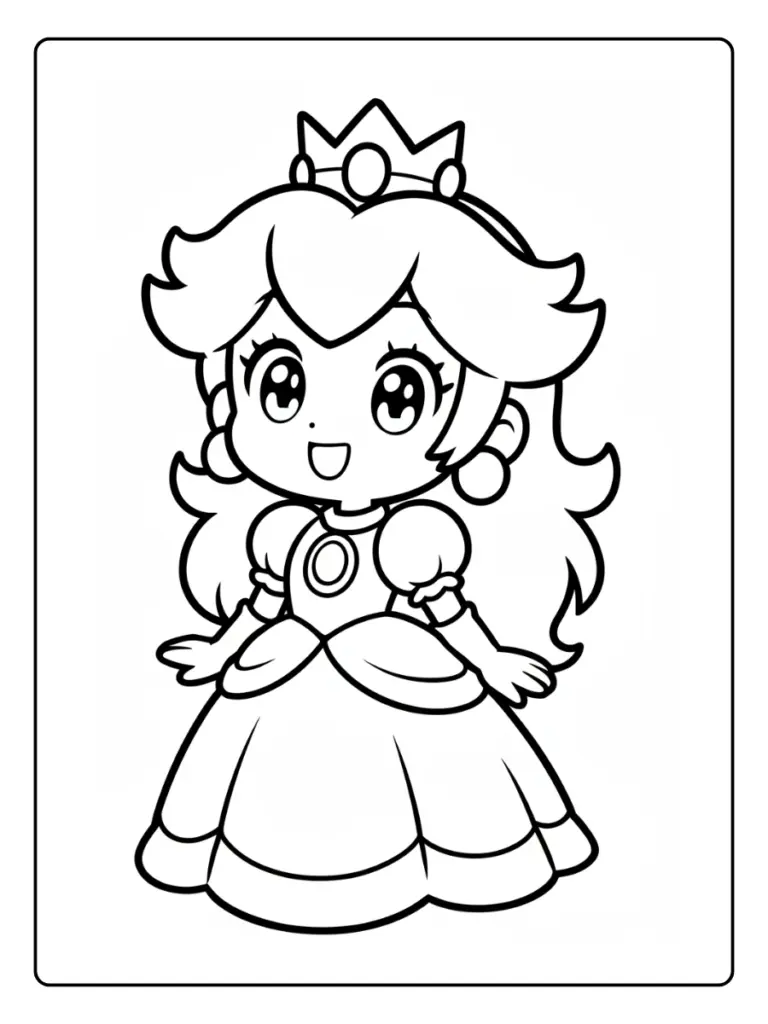 Princesse Peach Coloriage