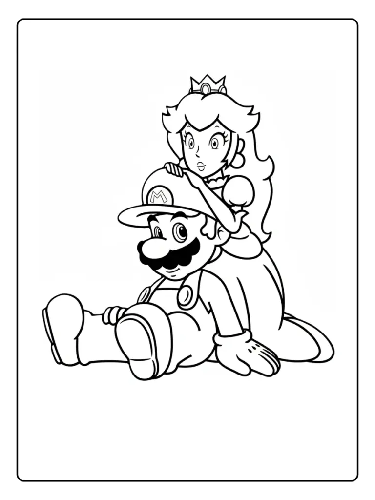 Princesse Peach Coloriage