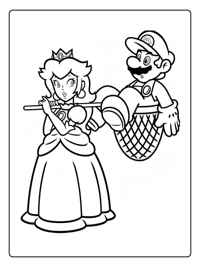 Princesse Peach Coloriage
