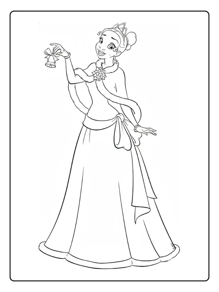 Princesse Tiana Coloriage