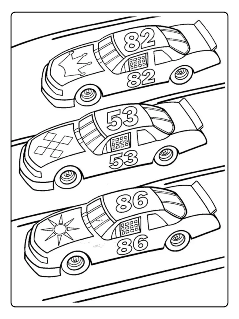 Voiture De Course Coloriage Gratuit