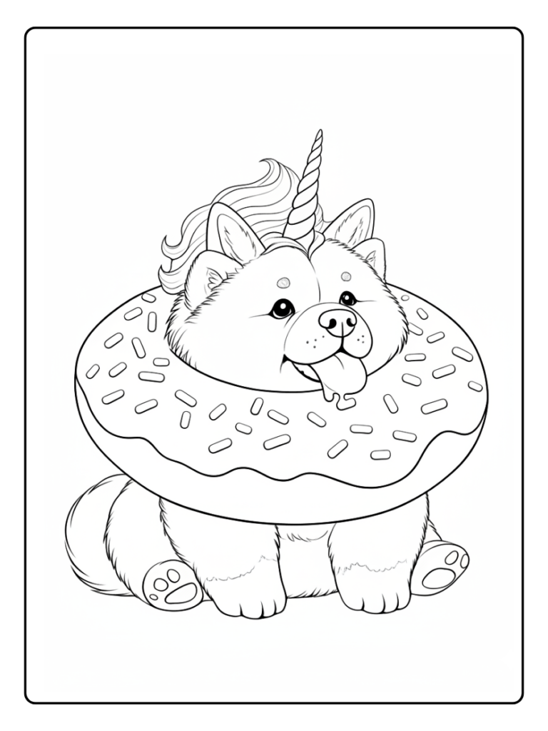 Coloriage Chien Licorne (10)