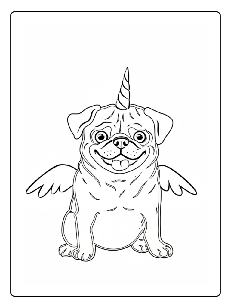 Coloriage Chien Licorne (2)