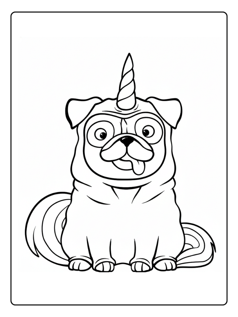 Coloriage Chien Licorne : Dessins Magiques à Imprimer (Gratuit)