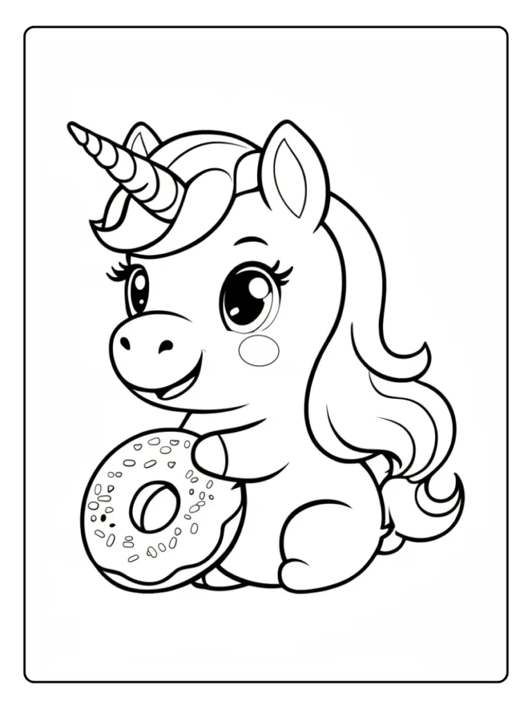 Coloriage Donuts Licorne : 15 Dessins Trop Mignons à Imprimer