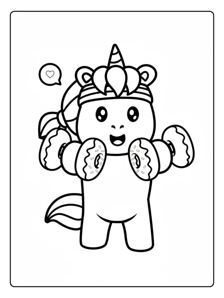 Coloriage Donuts Licorne (15)