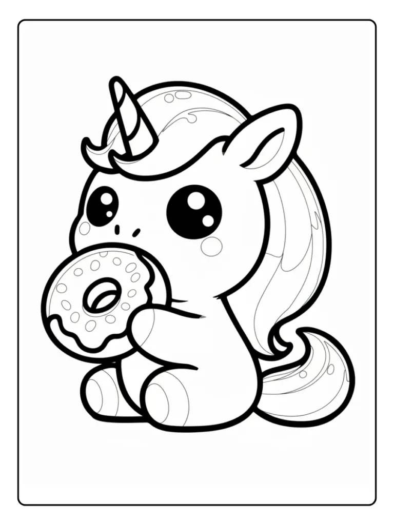 Coloriage Donuts Licorne (2)