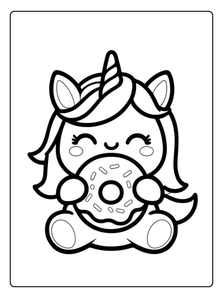 Coloriage Donuts Licorne (3)