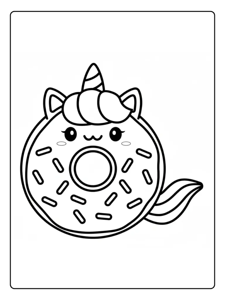 Coloriage Donuts Licorne (4)