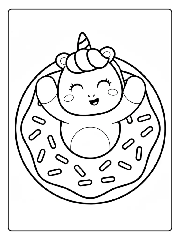 Coloriage Donuts Licorne (5)