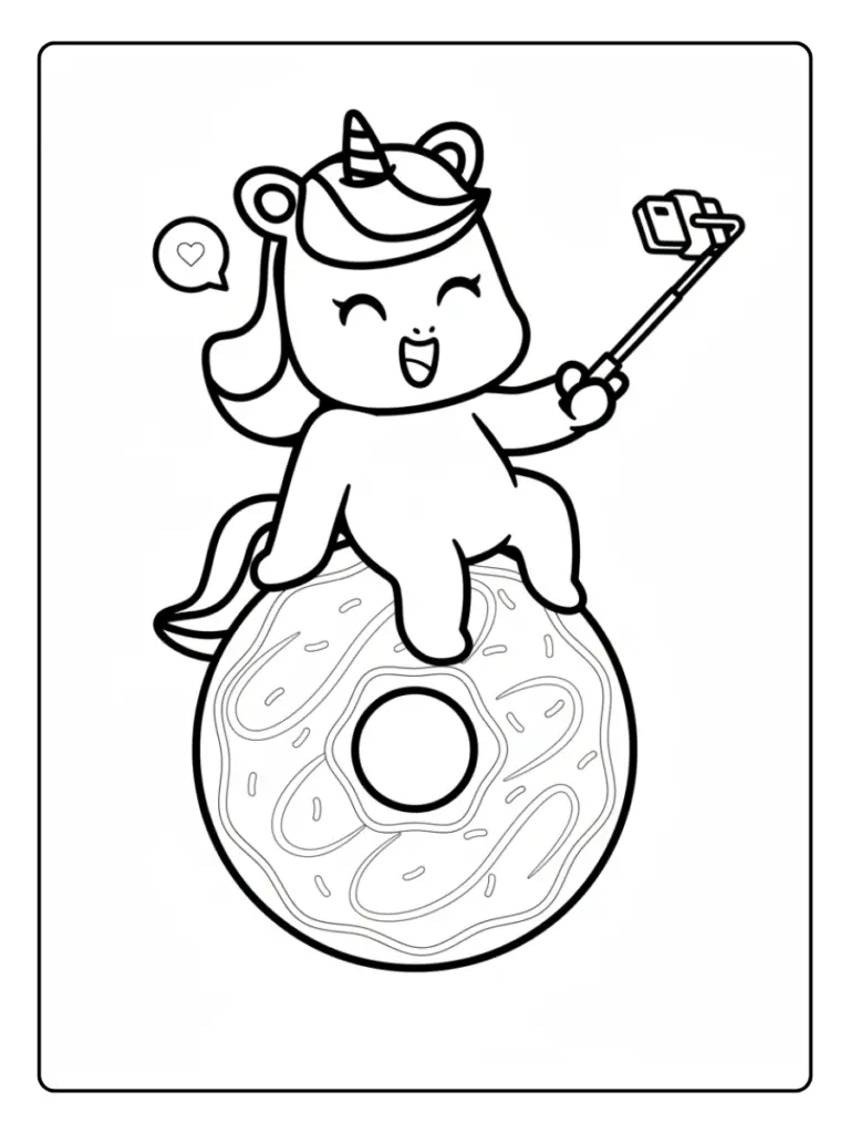 Coloriage Donuts Licorne (8)