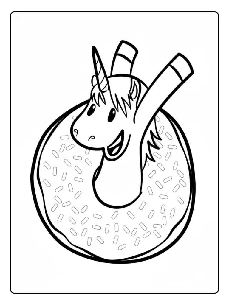 Coloriage Donuts Licorne (9)