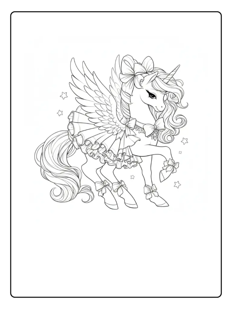 Coloriage Fée Licorne (1)