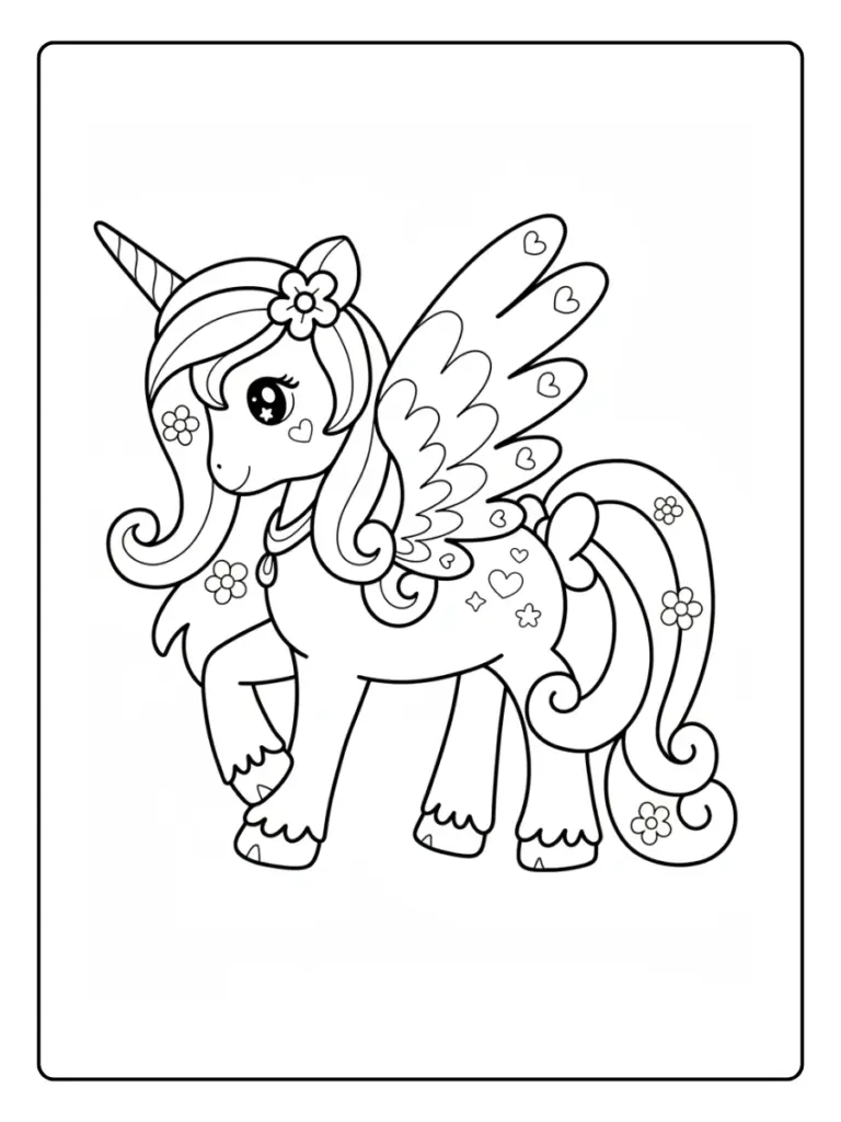 Coloriage Fée Licorne (14)