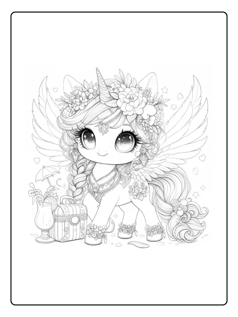 Coloriage Fée Licorne (2)