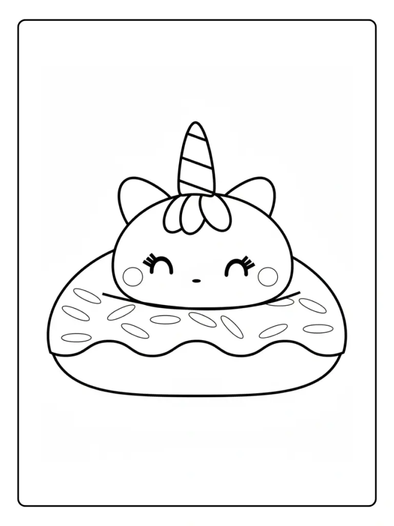 Coloriage Gâteau Licorne (10)