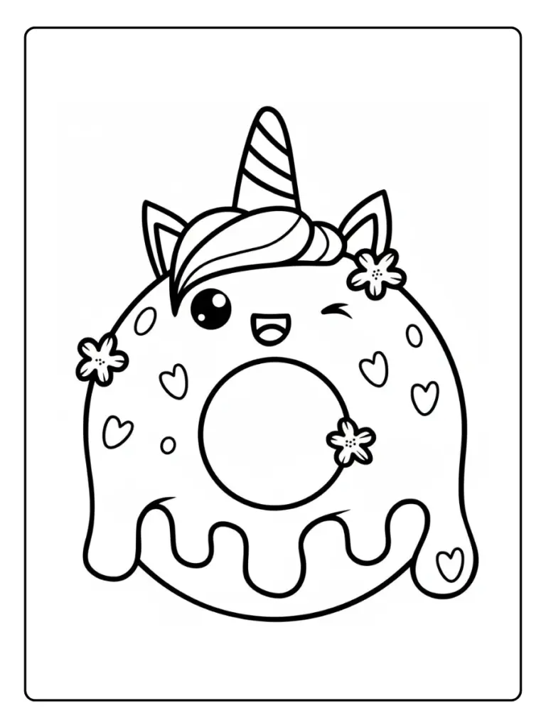 Coloriage Gâteau Licorne (11)