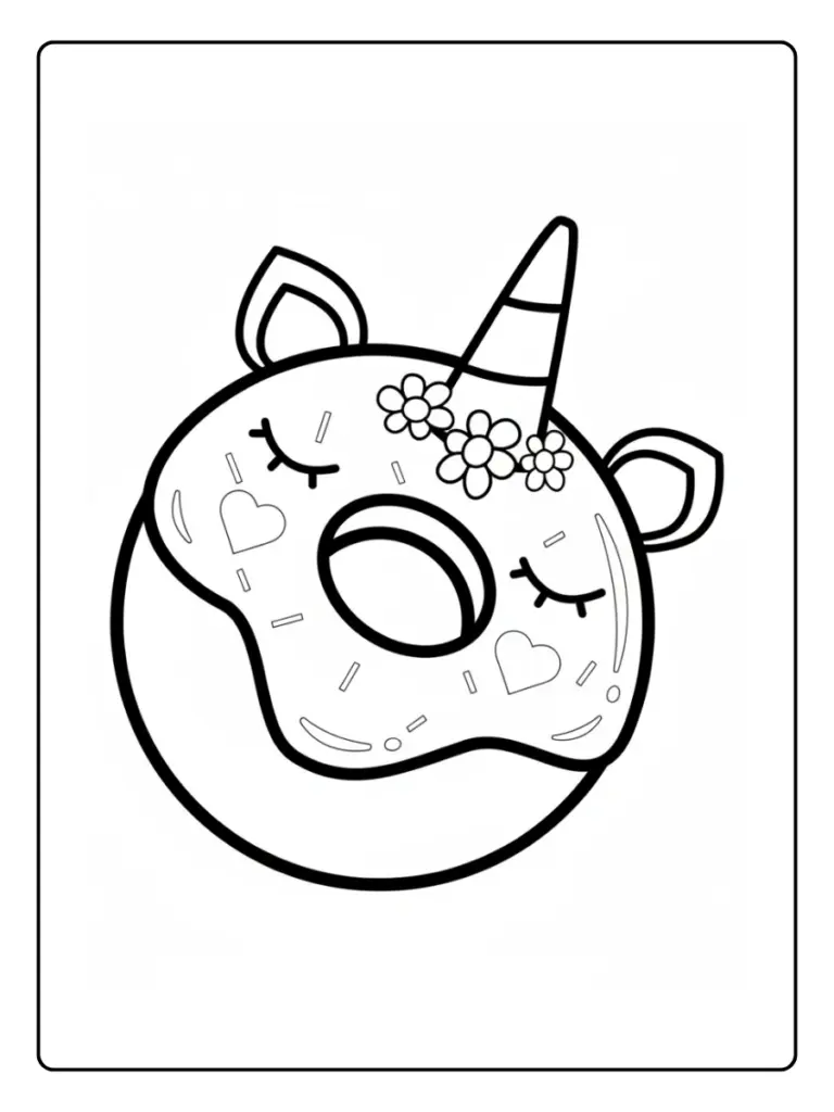 Coloriage Gâteau Licorne (12)