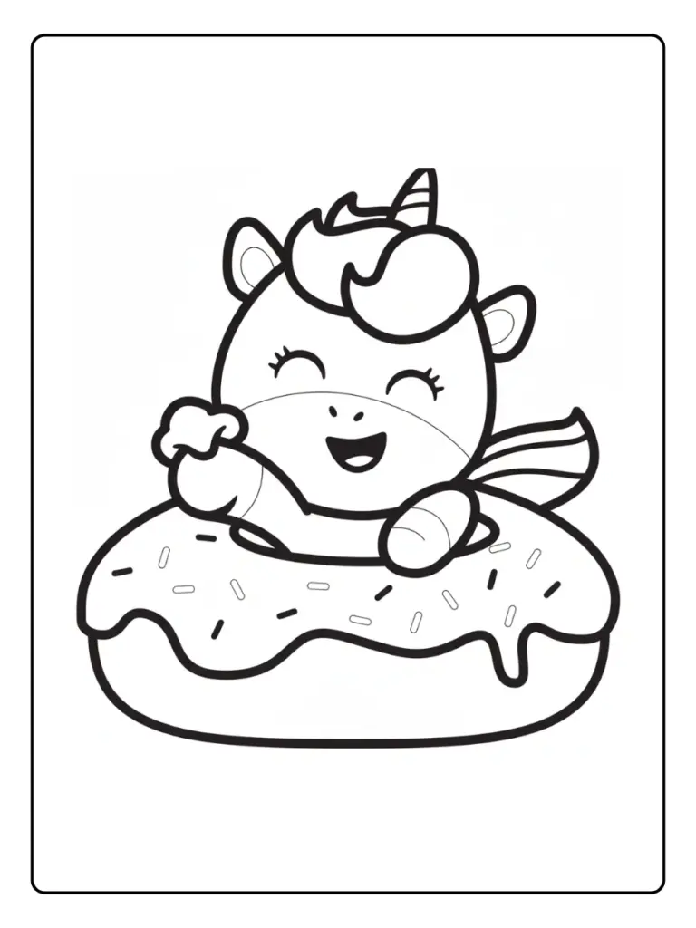 Coloriage Gâteau Licorne (14)