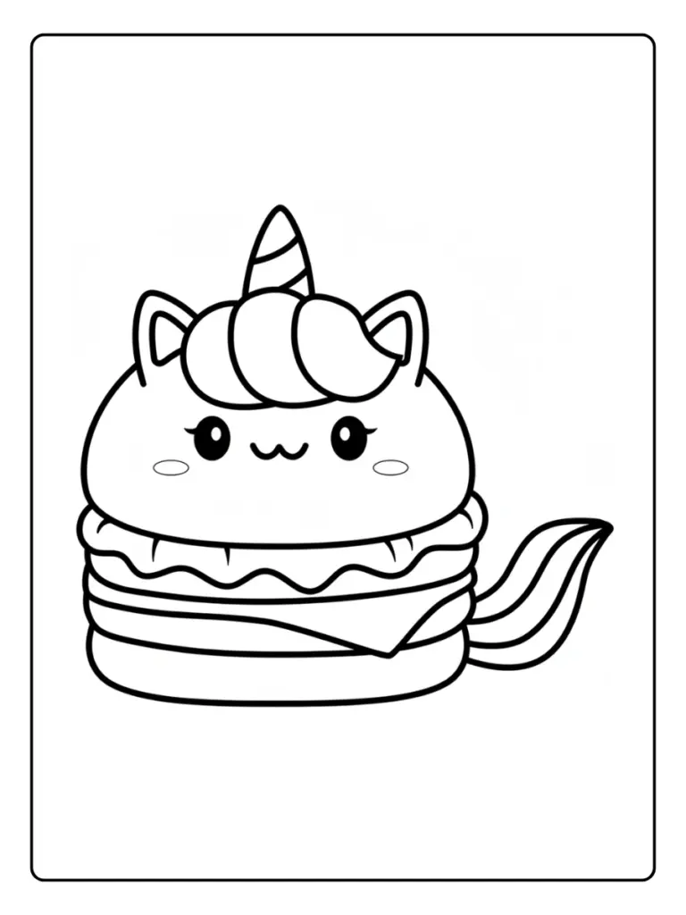 Coloriage Gâteau Licorne : 20+ Dessins Gratuits à Imprimer