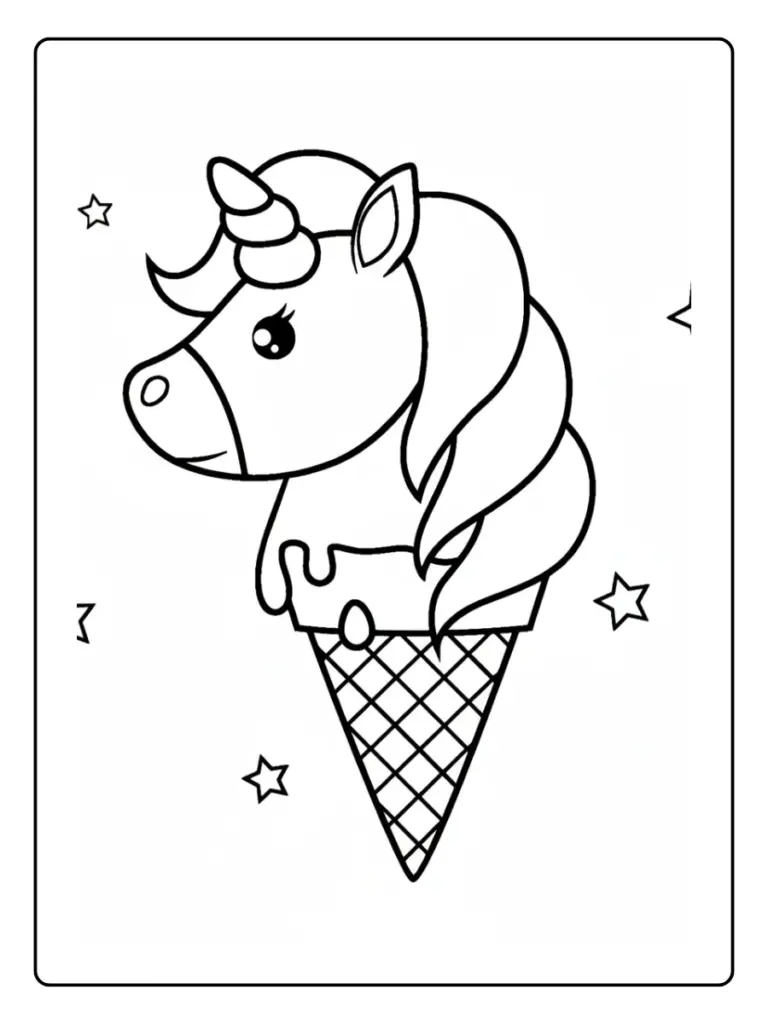 Coloriage Glace Licorne : 15 Dessins Givrés à Imprimer !