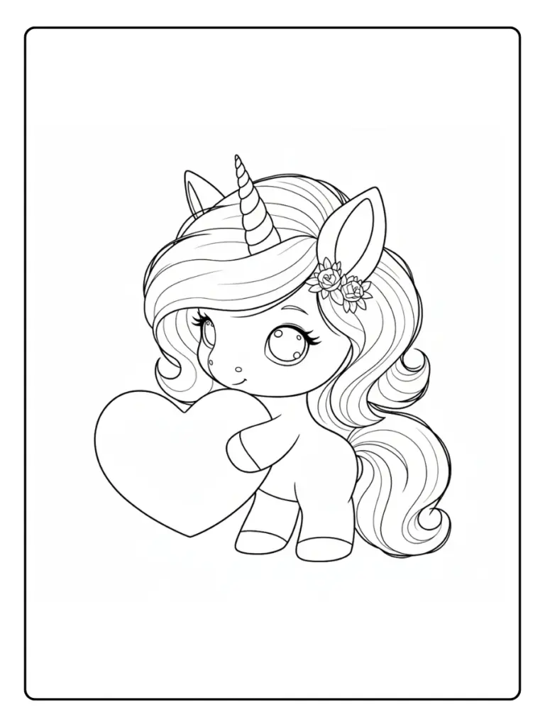 Coloriage Licorne Coeur (11)